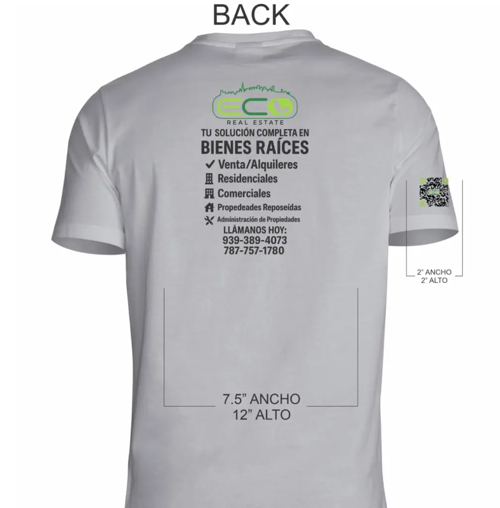 Texto por atras de camisa