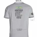 Texto por atras de camisa